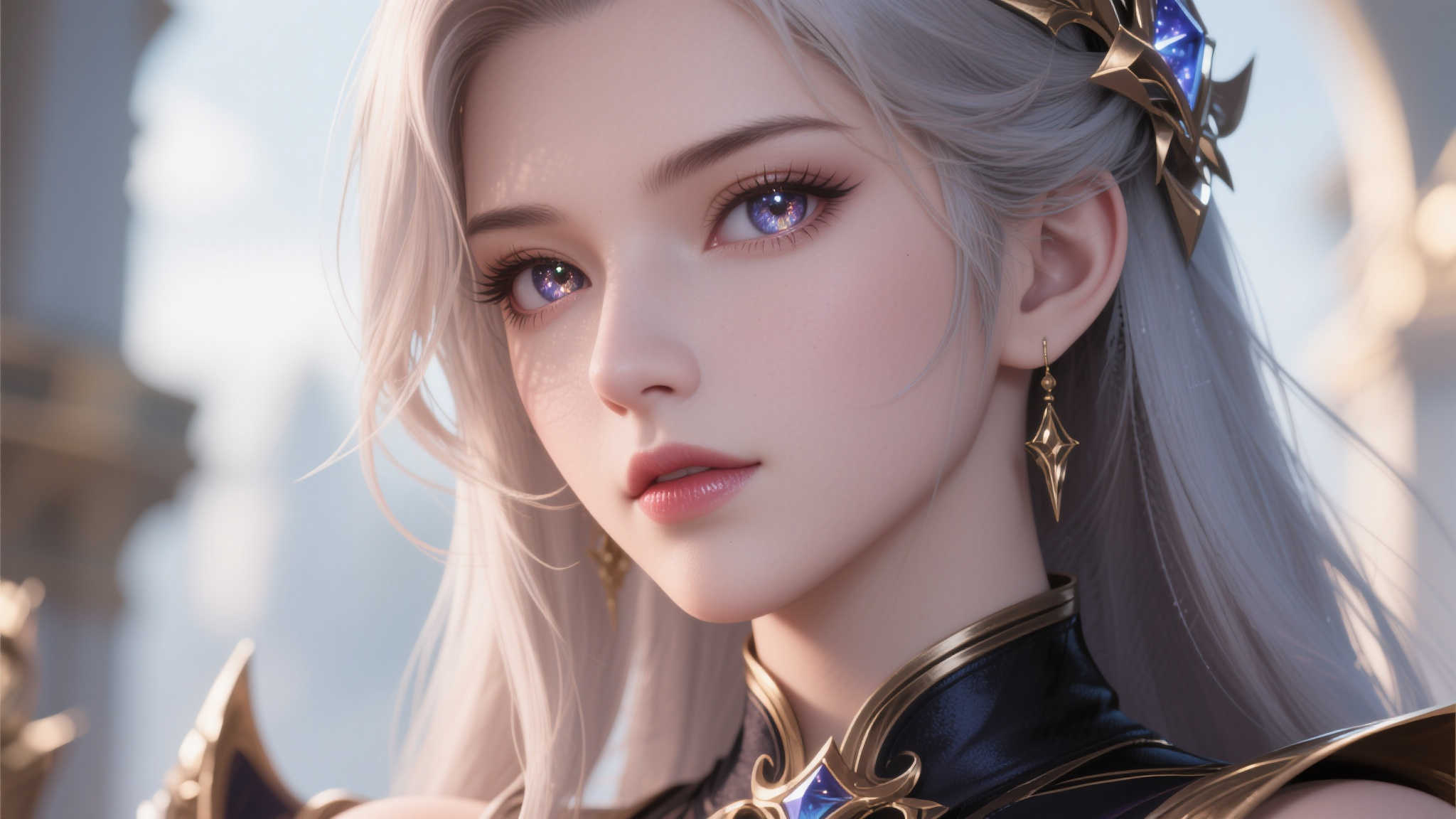 《剑星》伊芙高清写真：绝世容颜尽显优雅风范！